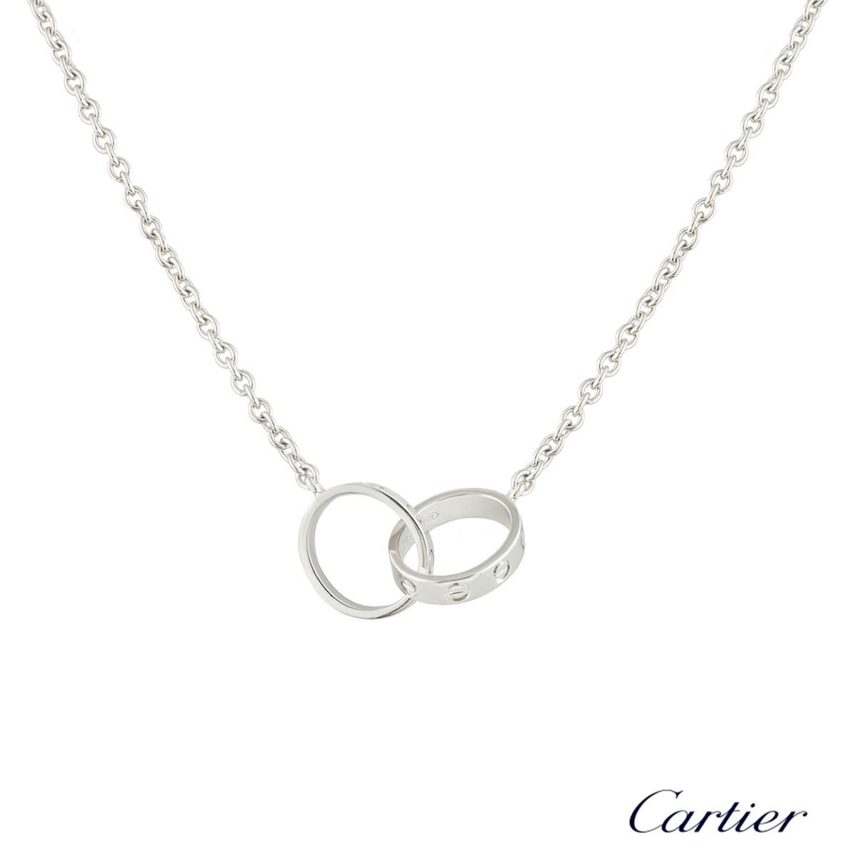 cartier love necklace white gold